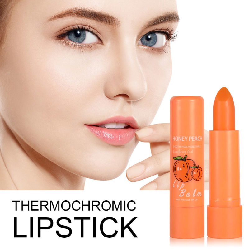 Natural Temperature Lipstick Change Color Peach Jelly Long Lasting Moisturizing Sweet Cute Peach Lips Nutritious Cosmetic TXTB1