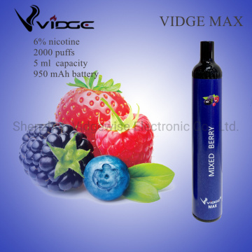 Vidge Max 2000puffs Disposable Electronic Cigarette Posh