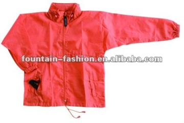 190T polyester children windbreaker with PA coating