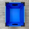 Boîte de rangement en plastique ondulé bleu PP