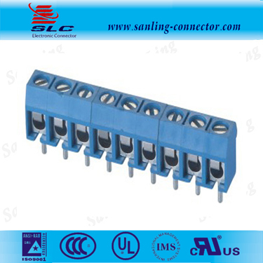 5.0mm PCB Universal Screw Terminal Blocks 2P TO 24P Female Straight Blue Terminal Block in china manufactory