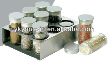 9pcs glass spice jar