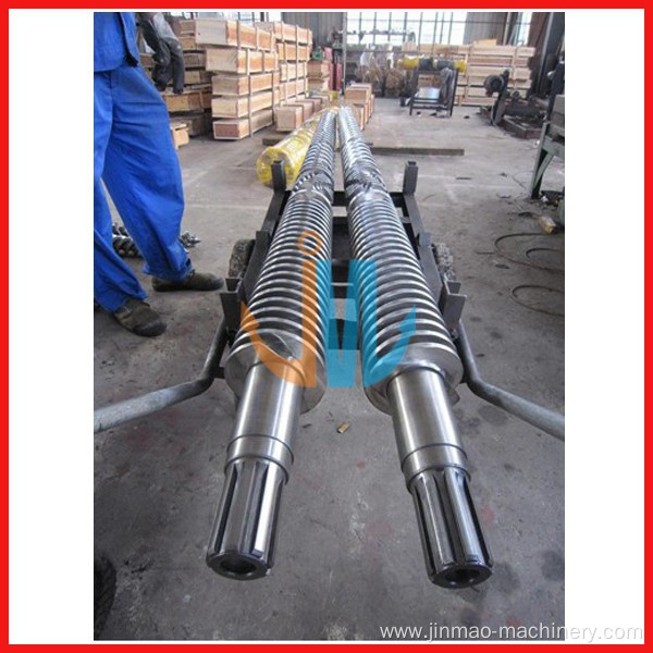 Conical twin screw and barrel, Screw and barrel for extruder