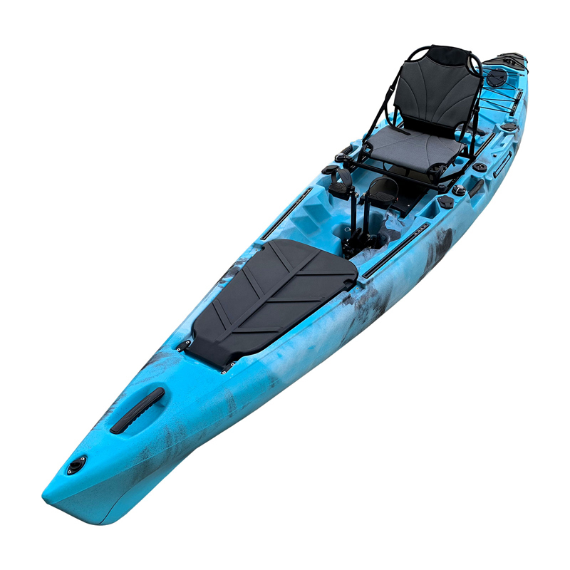 Best New Roto Molded 14ft Solo Fishing Kayak with Lure, Fin, and Pedal Drive 2019-2020