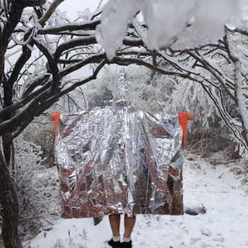 Lightweight Waterproof Raincoat Survival Thermal Mylar Emergency Blanket Poncho