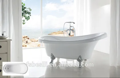 White Classic Sanitary Ware Bathtub Soaking Tub Price 305