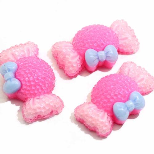 Fabrikpreis Kawaii Mini Bowknot Süße Süßigkeiten Flache Rückseite Harz Cabochon Für DIY Spielzeug Dekor Perlen Schleim Handmade Craft Dekor