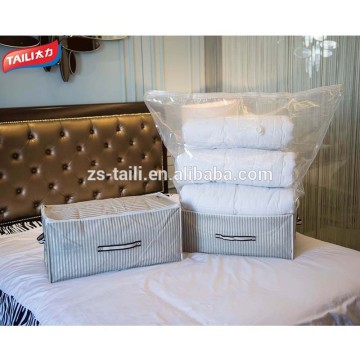 PA/PE hot sale home Non-woven fabric vacuum storage box with paper board and bag of bedding or clothes