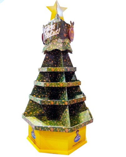 Christmas Gifts Promotional Corrugated Cardboard Floor Display Units