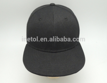2017 Hiqh quality custom plain blank snapback flat bill cap wholesale