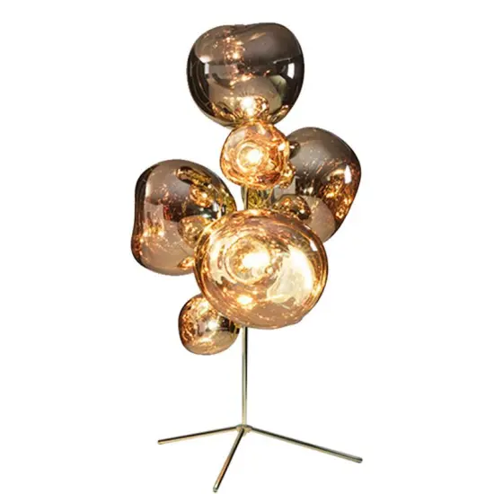 INSHINE Gold Round Bulb Aesthetically Floor Lamp
