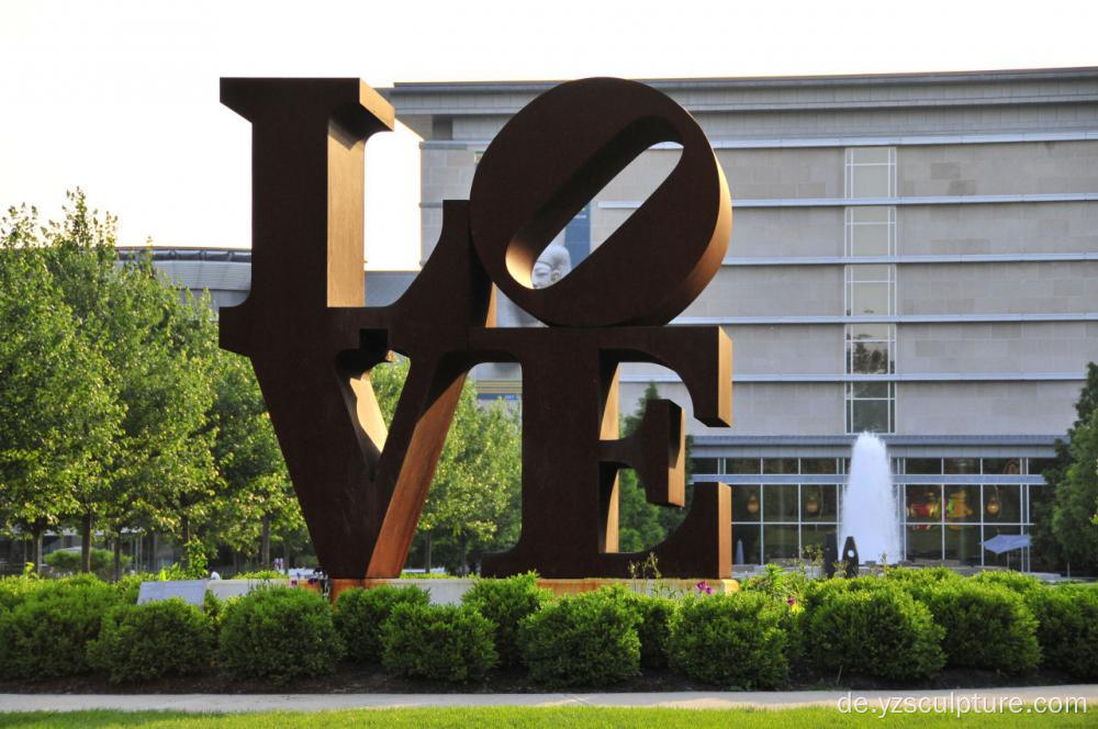 Große Größe Corten-Stahl Abstact Love Sculpture