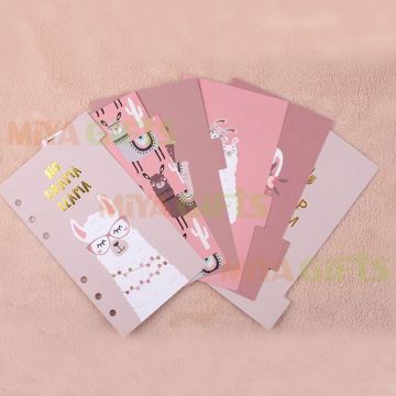 Customizable White Planner Journal with 7 Side Tab Dividers, Golden Stamp, and Foil Schedule