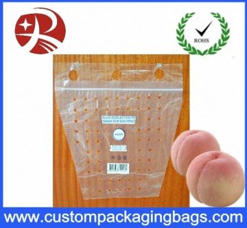 Transparent Or Print Fruit Bag With Holes For Strawberry