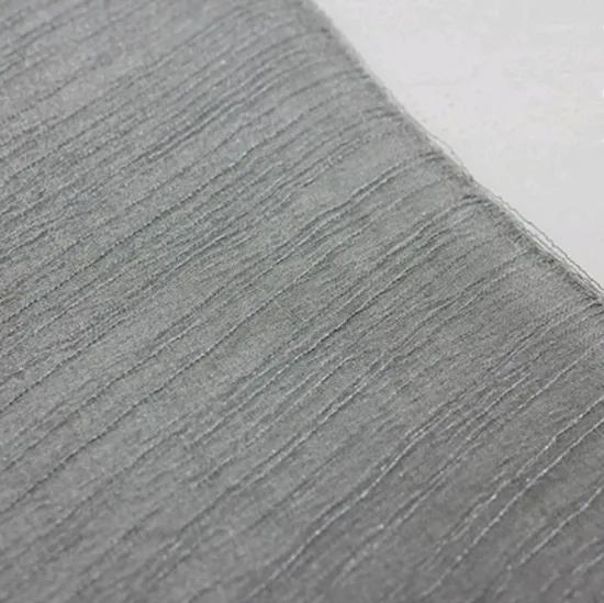 crinkle chiffon fabric sexy look lady dress fabric/eco-friendly semi see-through fabric