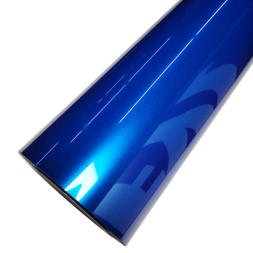 PET Gloss Metallic Bright Blue Car Vinyl
