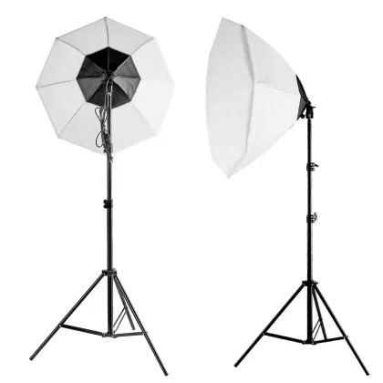 Softbox Photographic Equipment Studio Lighting and Photography Umbrella Stand Package