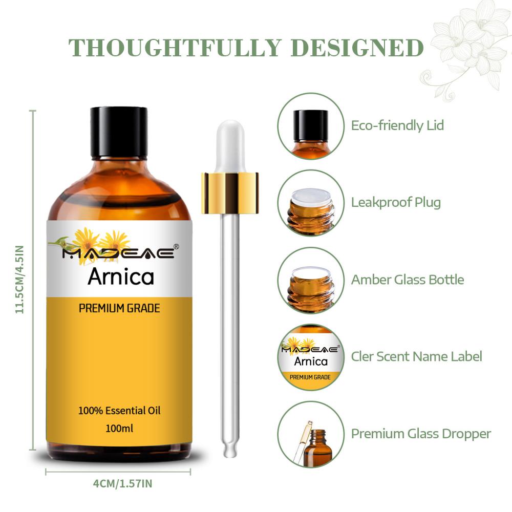 Prix ​​de gros arnica huile biologique pure d&#39;huile essentielle de l&#39;Arnica naturelle