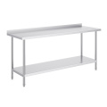 Commercial Stainless Steel Table With Backsplash