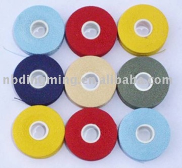 Sideless rewound bobbin thread for sewing machine