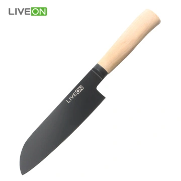 Santoku - Cuchillo japonés Santoku de 7 pulgadas – Cuchillo de chef  asiático de acero inoxidable de alto carbono profesional súper afilado con  mango