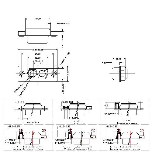 PDC2V2-FXXXX00 Coaxial D-SUB 2V2 FEMALE Solder Cup .