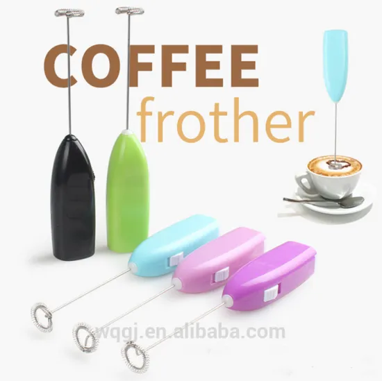 Handled Electric Cappuccino Milk Foam Maker Portable Multicolor Handle Rotating Head Electric Coffee Stirrer