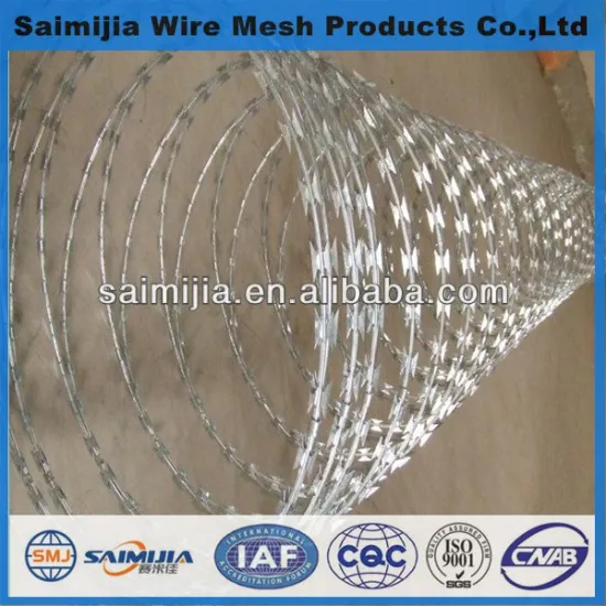 China galvanized sharp Razor barbed wire