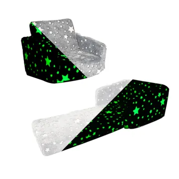 Custom Hot Sale 2-in-1 Fluorescence Luminescence Foldable Plush Sofa Bed for Adults and Kids