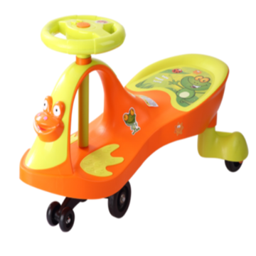 Coche de columpio infantil con forma de rana Coche de giro al aire libre