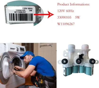 Washer Water Inlet Valve for Whirlpool and Kenmore Washing Machines (W11165546 W11096267)