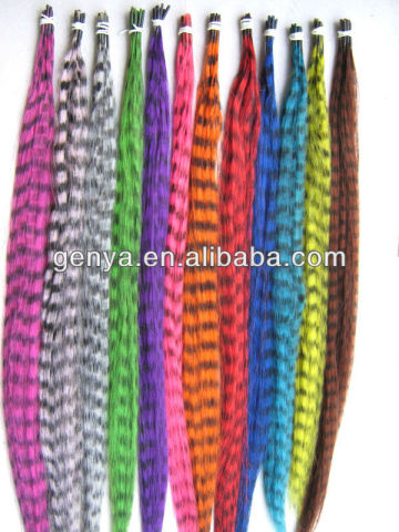 Synthetic feather hair extension