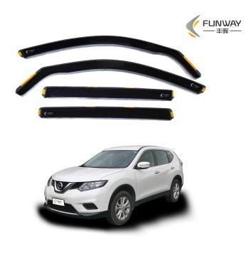 Black Door Vent Window Visor Rain Guard for X-TRIL T32 2013-2020 MK3