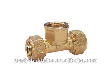 Brass compression tee fittings