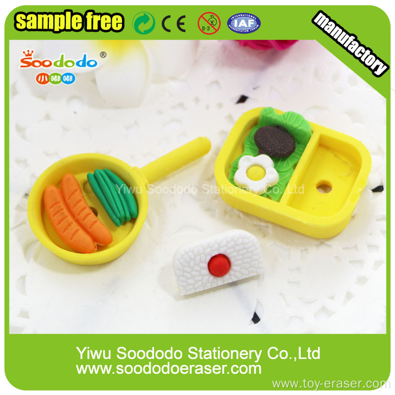 Stationery Eraser Food Rubber Sets For Toys