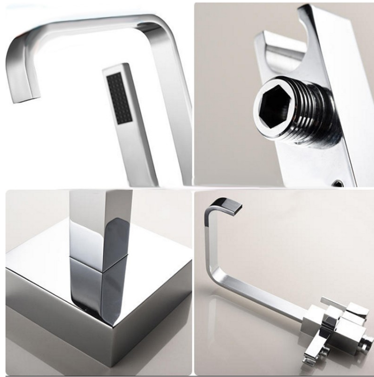 Free Standing square Clawfoot Bathtub Faucet