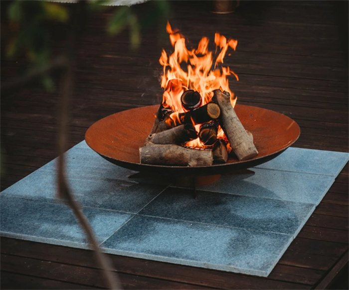 Large Wood Burning Outdoor Corten Steel Fire Pits