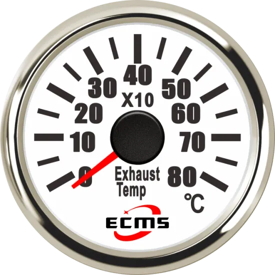 Marine Boat Auto Exhaust Thermometer Temp Gauge 0-800 Degrees
