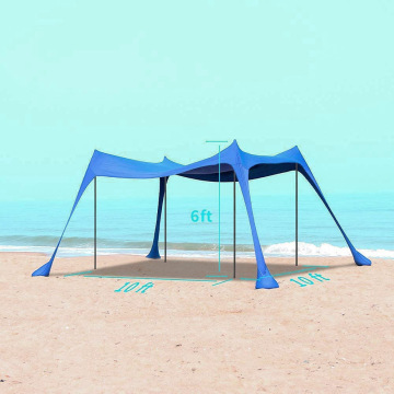 Outdoor Family Beach Tent: A Comprehensive Guide to the 4-Pole Portable Camping Shelter with Carry Bag