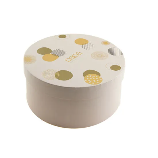 Custom Printing Gold Stamping Round Packaging Paper Box