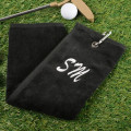 Cotton terry velour golf towel with logo