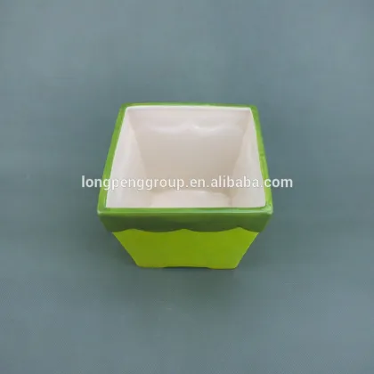 Customized Green Ceramic Flower Pot