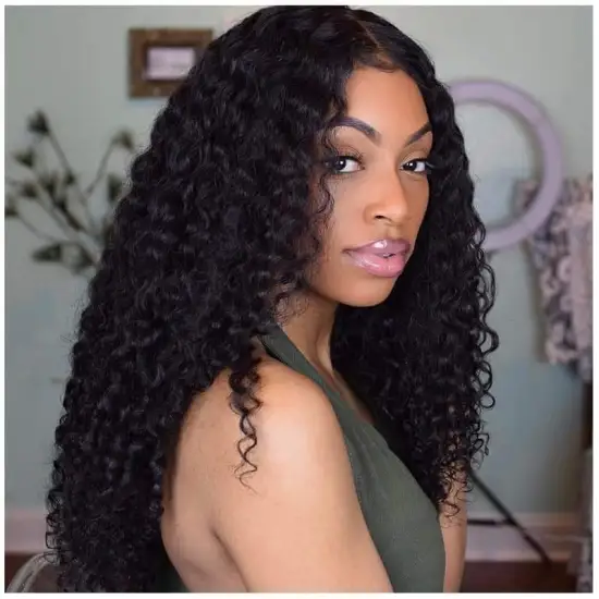 Cheap European Long Curly Wave Human Hair Wig 13x4 Lace Front Wig 150% 180% 250% Density 100% Human Hair