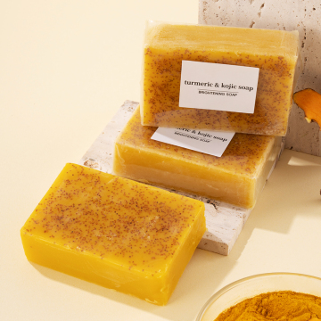 Customized Natural Organic Whitening Soap with Lemon, Turmeric & Kojic Acid