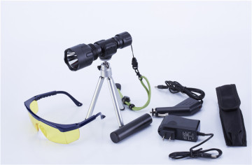 5w 365nm nichia led rechargeable uv flashlight for leak detecting