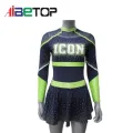 Mulheres personalizadas de manga longa uniforme de torcida