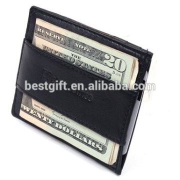 Hight Quality Metal Money Clip Wallet Leather Money Clip Wallet