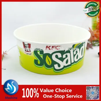 12oz,16oz,20oz,32oz,44oz 1000ml Custom Logo Printed Disposable Paper Salad Bowls with PET Lids