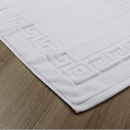 Hotel cotton thickened absorbent non-slip jacquard bath mat