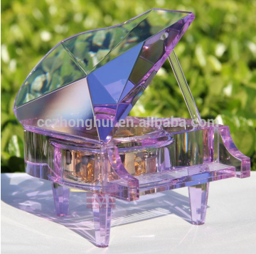 Popular Fashional Purple Crystal Piano for Wedding Souvenirs